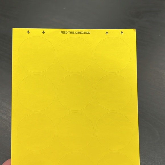 💝 10/$10 💝 Yellow Printable Circle Stickers Pack - Picture 6 of 7